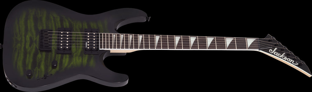 Jackson JS Series Dinky Arch Top JS32Q DKA HT Electric Guitar with Amaranth Fingerboard in Transparent Green Burst