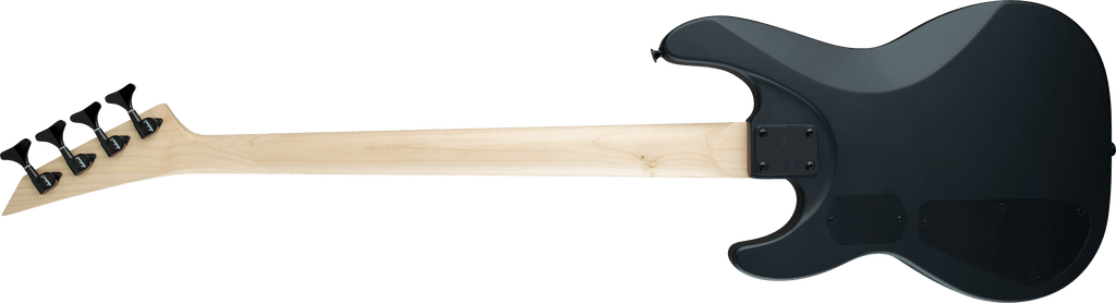 Jackson JS Concert Bass JS3 with satin black finish, amaranth fingerboard, four-string bass guitar, sleek and modern design.