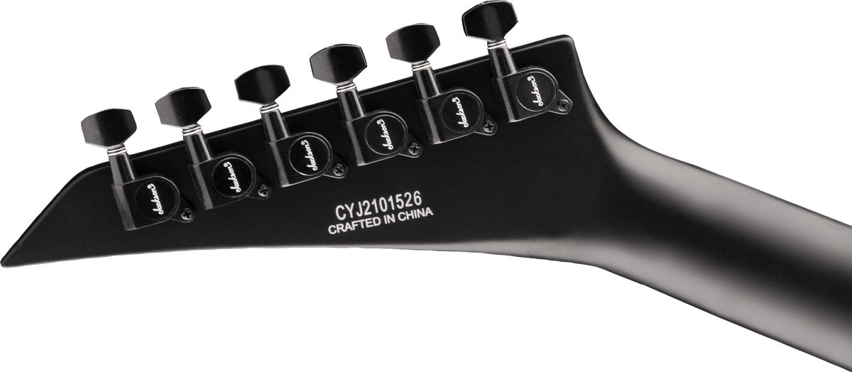 Jackson X Soloist SLA6 DX black electric guitar with sleek body, six-string design, and modern hardware, perfect for metal and rock styles.