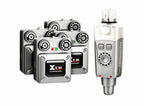 Xvive U4 In-Ear Monitor Wireless System U4R4 four-pack with wireless microphones and receiver units, compact and portable.