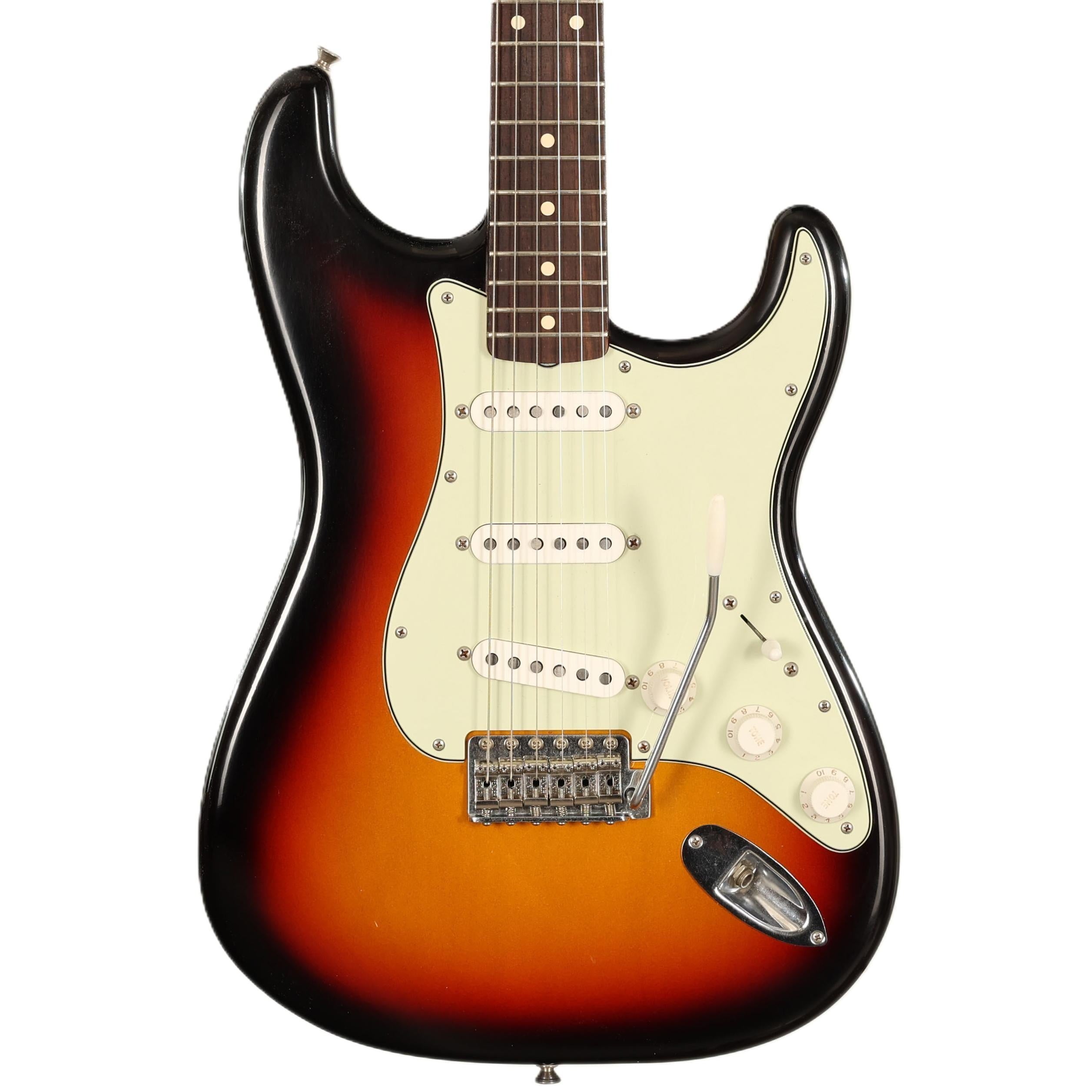 Fender Limited Edition Road Worn '60s Stratocaster Electric Guitar with Rosewood Fingerboard in 3-Color Sunburst
