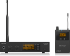 Behringer UL1000G2 UFH wireless in-ear headphones with ear tips and control unit, designed for clear audio and comfortable fit.
