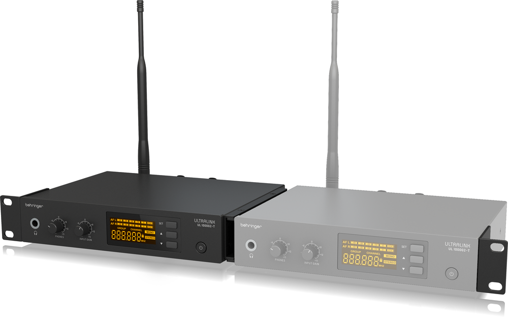 Behringer UL1000G2 UFH wireless in-ear headphones with adjustable ear tips and compact design for comfortable listening.