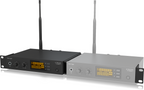 Behringer UL1000G2 UFH wireless in-ear headphones with adjustable ear tips and compact design for comfortable listening.