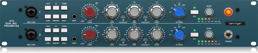 Behringer 1273 2 Channel Mic Preamp & EQ