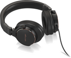 Behringer BH470-BK studio monitoring headphones with padded ear cups and adjustable headband for clear audio monitoring.