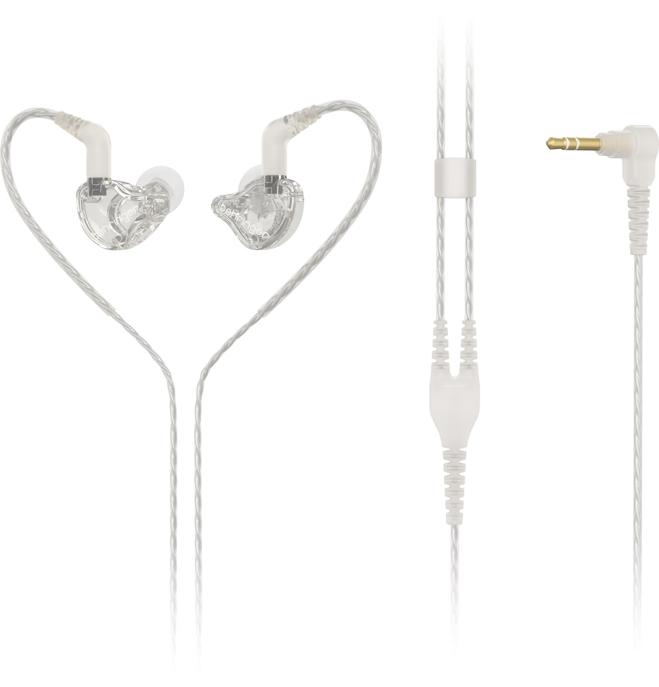 Behringer MO240-CL Pro In Ear Studio Earphones - Clear