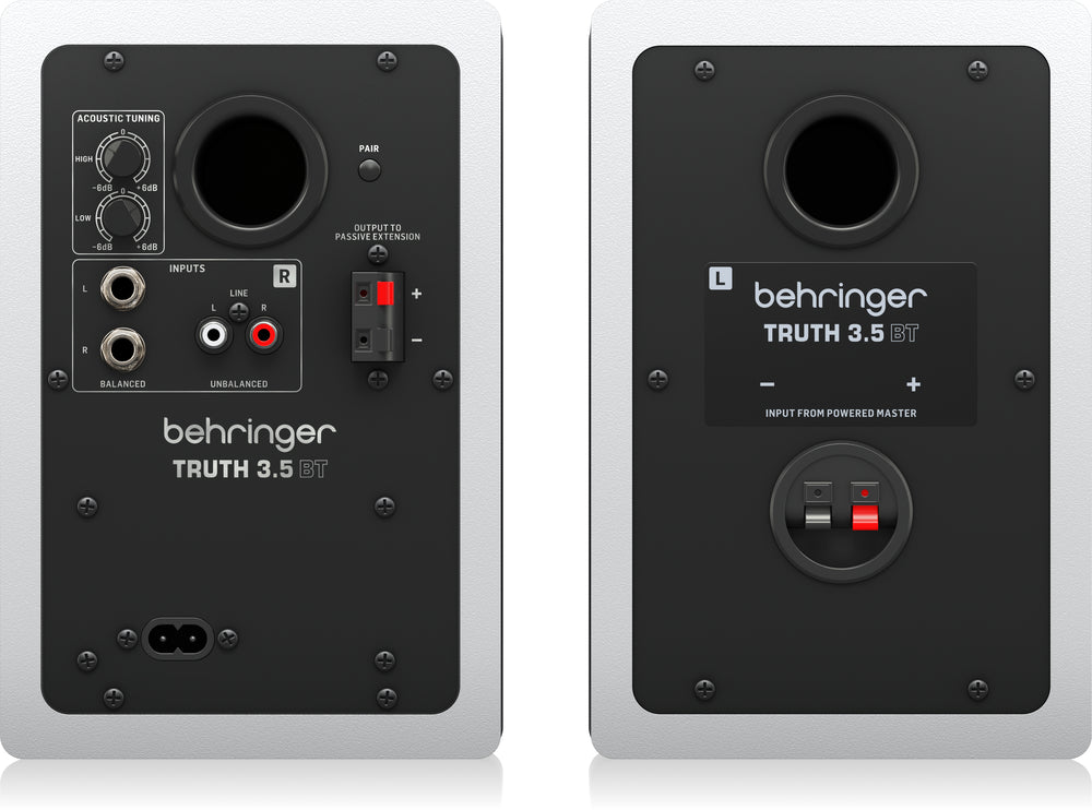 Behringer Truth 3.5 Studio Monitor Speakers with Bluetooth (Pair) - White