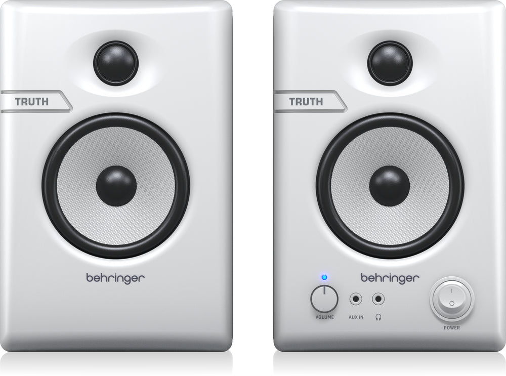 Behringer Truth 3.5 Studio Monitor Speakers with Bluetooth (Pair) - White