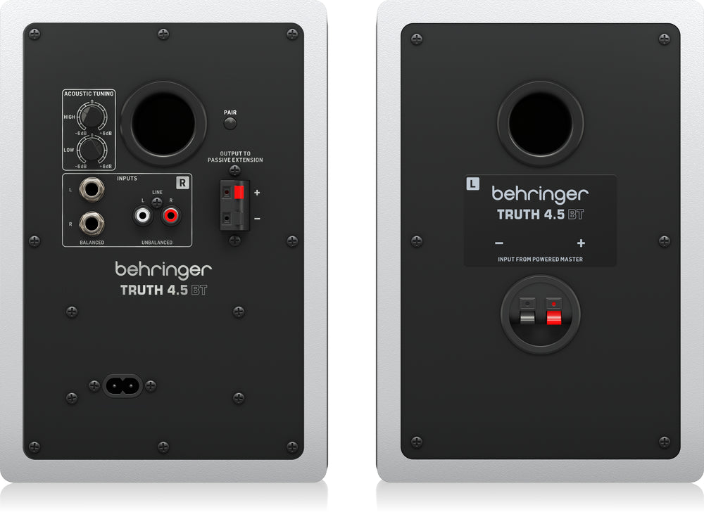 Behringer Truth 4.5 Studio Monitor Speakers with Bluetooth (Pair) - White
