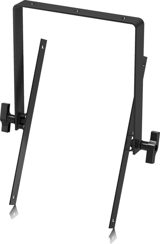 Turbosound Flying Yoke for NUQ82 speaker, staging equipment mounting hardware, black metal with mounting brackets and hardware