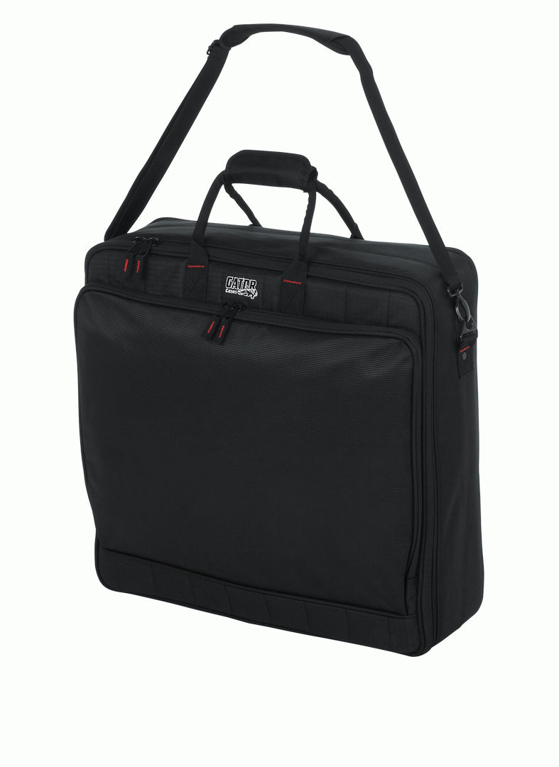 GATOR G-MIXERBAG-2020 padded mixer bag with handles, 20x20x5.5 inches, designed for DJ and audio equipment storage.