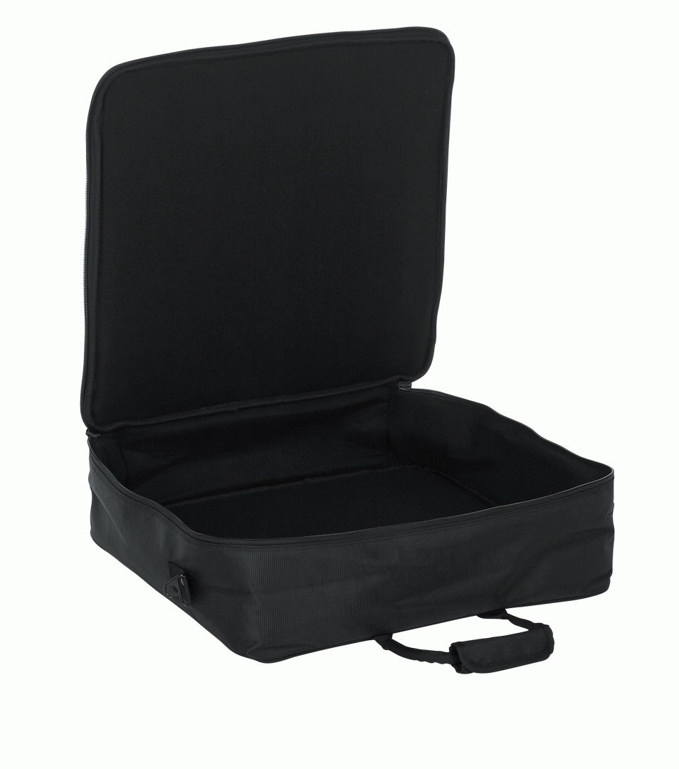 GATOR G-MIXERBAG-2020 padded mixer bag with handles, designed for 20x20x5.5 inch audio mixers and equipment.