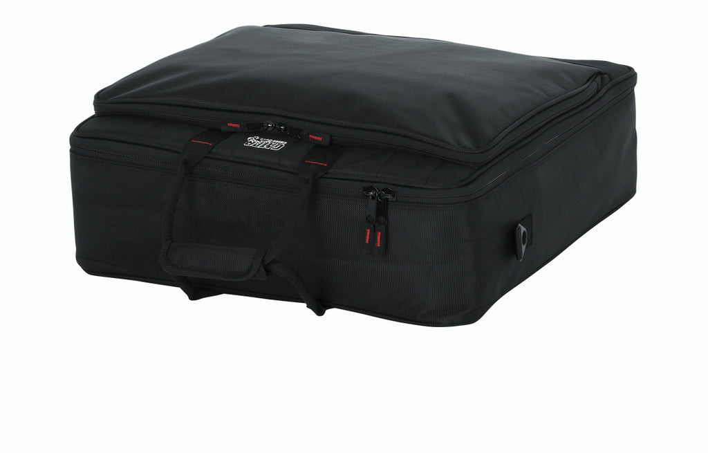 GATOR G-MIXERBAG-2020 padded mixer or equipment bag with handles, black fabric, measuring 20x20x5.5 inches for DJ gear storage