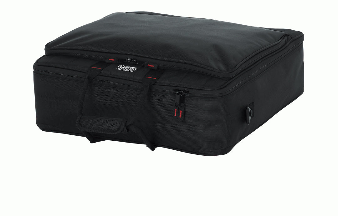 GATOR G-MIXERBAG-2020 padded mixer or equipment bag with handles, black fabric, measuring 20x20x5.5 inches for DJ gear storage