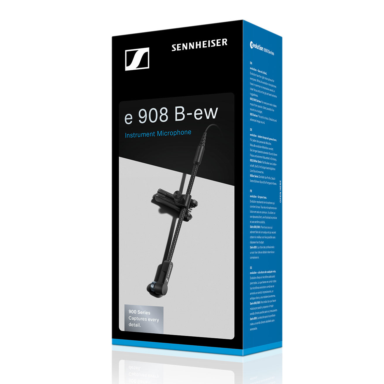 Sennheiser condenser cardioid mini gooseneck wired microphone with flexible neck and compact design for live audio applications