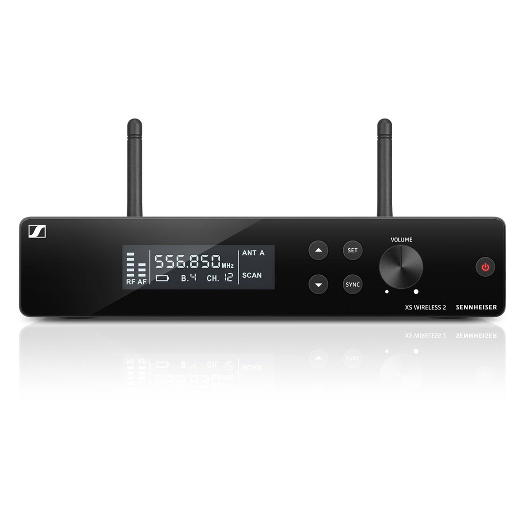Sennheiser XSW 2-ME2-B wireless microphone lapel system with microphone and transmitter for professional audio use