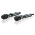 Sennheiser XSW 1 Dual Wireless Microphone set with e825 Capsules in a sleek design, ideal for live performances.