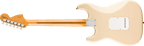 Fender Jimi Hendrix Stratocaster electric guitar with white finish and maple fretboard, showcasing its iconic design and controls.