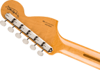 Fender Jimi Hendrix Stratocaster electric guitar with maple fretboard in Olympic White, showcasing its iconic body and hardware details.