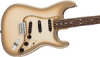 Fender 70th Anniversary Antigua Stratocaster electric guitar with vintage Antigua finish and classic design, showcasing the iconic body and hardware.