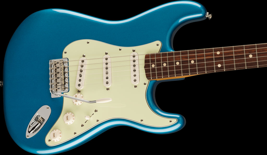 Fender Vintera II 60s Stratocaster Electric Guitar with Rosewood in Lake Placid Blue