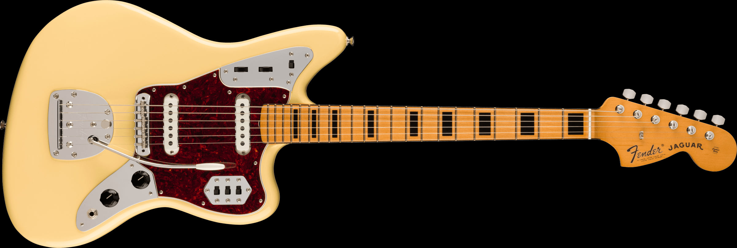 Fender Vintera II 70s Jaguar Electric Guitar w/Maple Neck - Vintage White