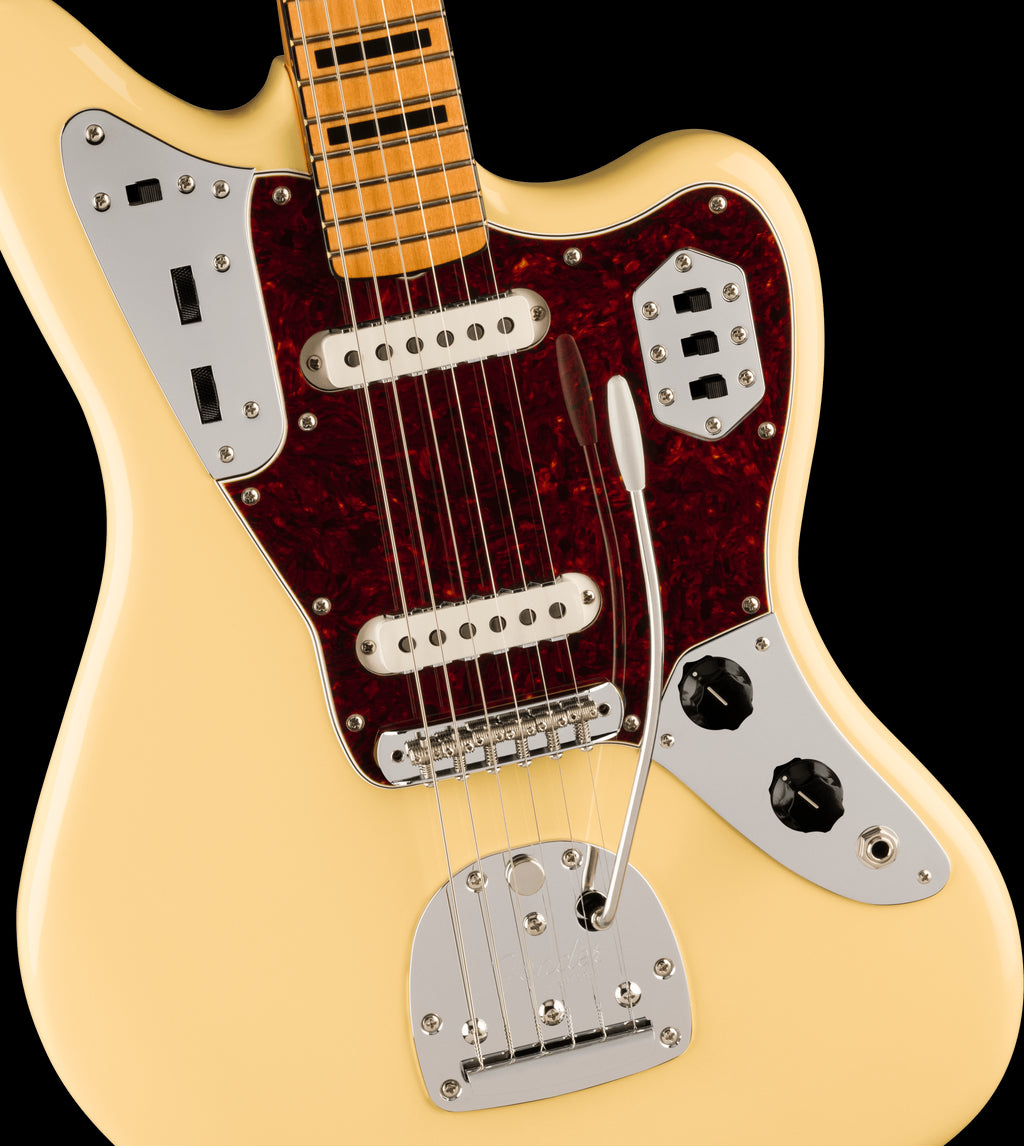 Fender Vintera II 70s Jaguar Electric Guitar w/Maple Neck - Vintage White