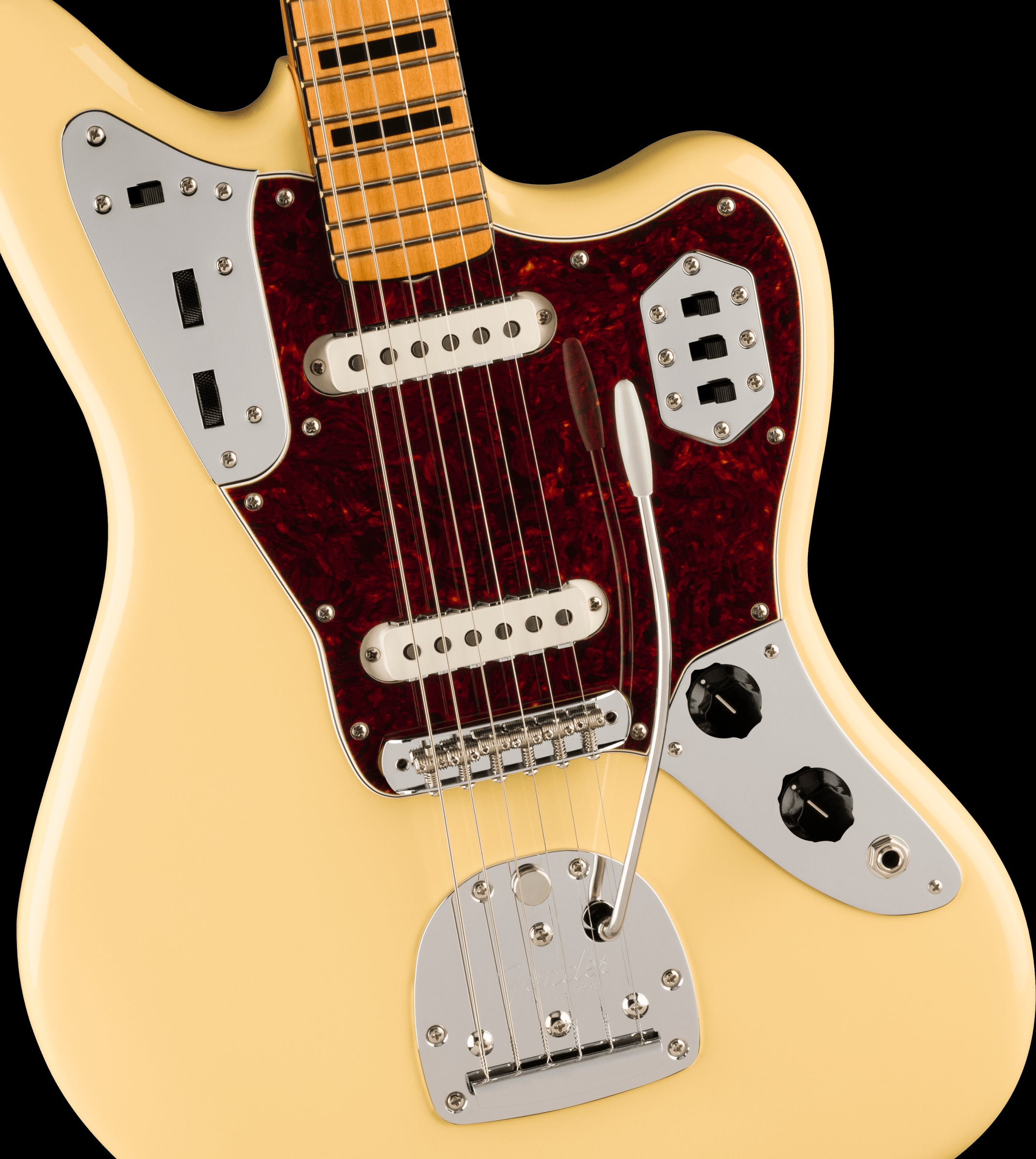 Fender Vintera II 70s Jaguar Electric Guitar w/Maple Neck - Vintage White