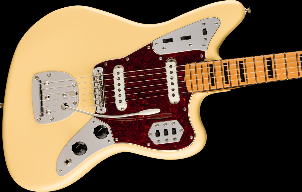 Fender Vintera II 70s Jaguar Electric Guitar w/Maple Neck - Vintage White