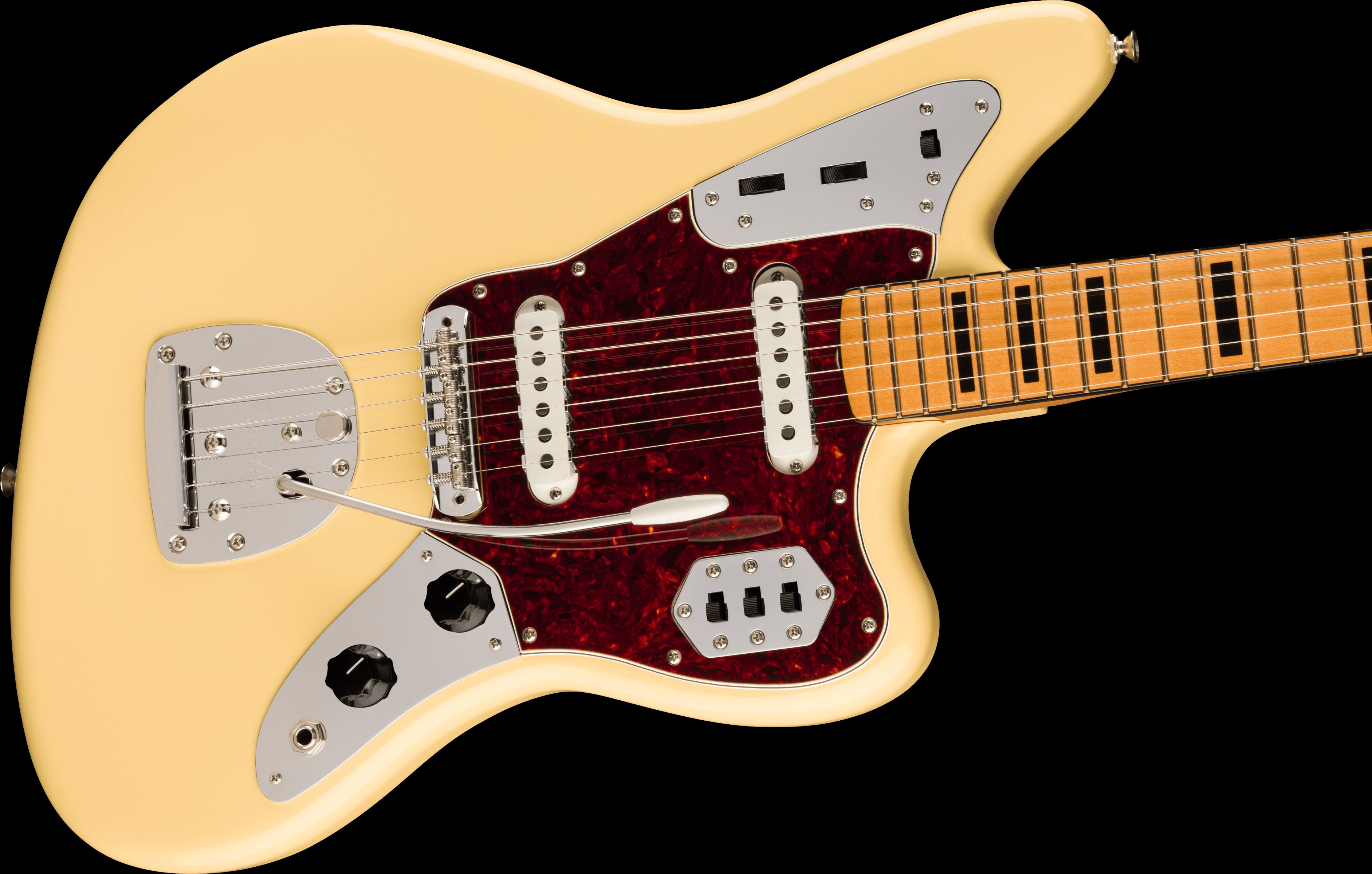 Fender Vintera II 70s Jaguar Electric Guitar w/Maple Neck - Vintage White