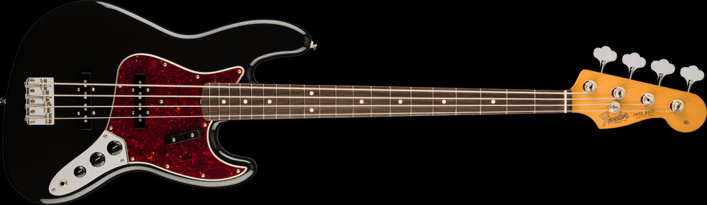 Fender Vintera II 60s Jazz Bass Guitar w/Rosewood Fretboard - Black