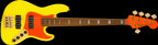 Fender MonoNeon Jazz Bass V w/Maple Fretboard - Neon Yellow