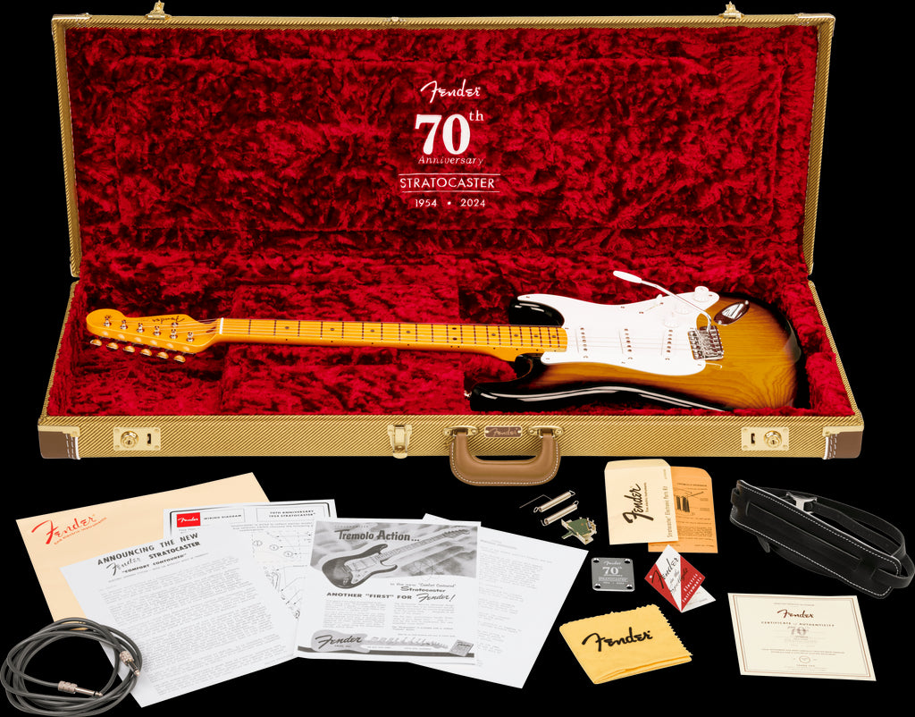Fender 70th Anniversary American Vintage II 1954 Stratocaster Guitar in 2-Colour SB