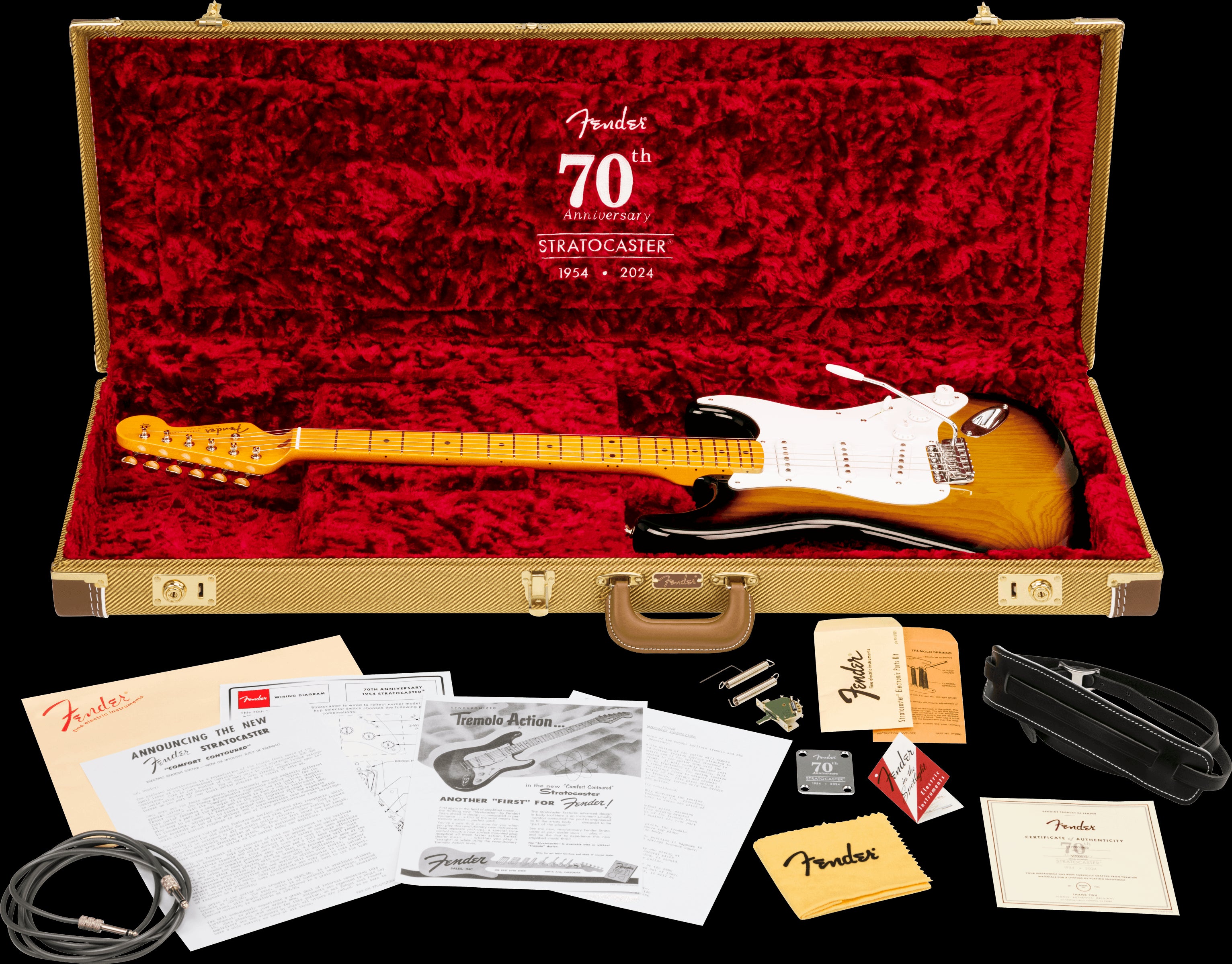 Fender 70th Anniversary American Vintage II 1954 Stratocaster Guitar in 2-Colour SB