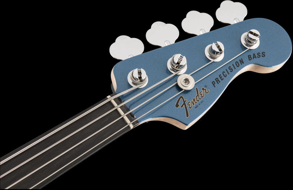 Fender Tony Franklin Fretless P Bass Guitar w/Ebony Fretboard - Lake Placid Blue