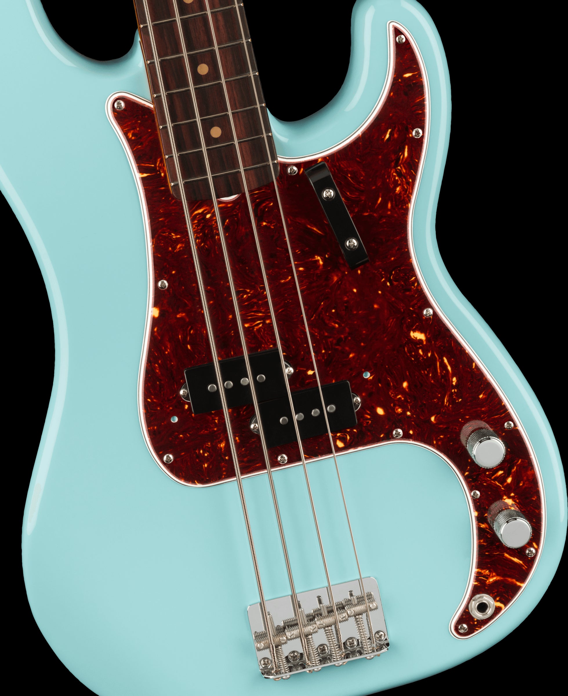 Fender American Vintage II 1960 P Bass Electric Guitar w/Rosewood Fretboard - Daphne Blue
