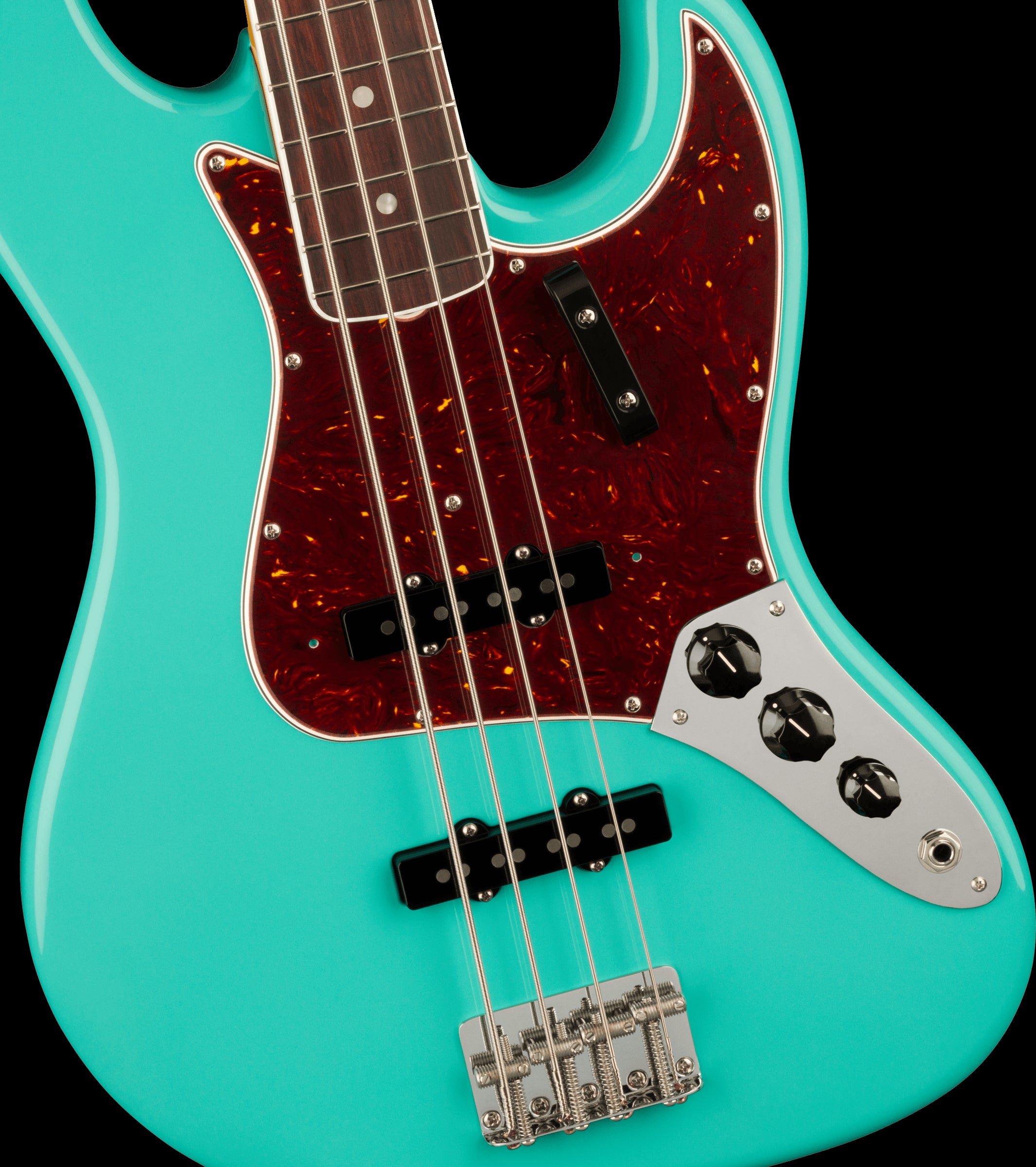 Fender American Vintage II 1966 Jazz Bass Electric Guitar w/Rosewood Fretboard - Sea Foam Green