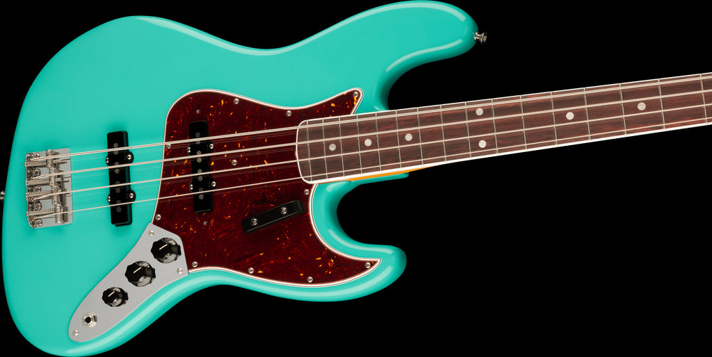 Fender American Vintage II 1966 Jazz Bass Electric Guitar w/Rosewood Fretboard - Sea Foam Green