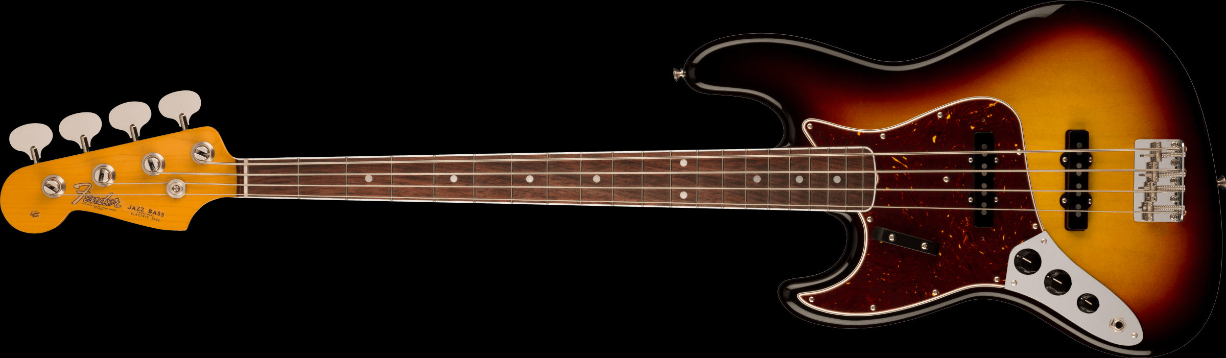 Fender American Vintage II 1966 Jazz Bass LH Electric Guitar w/Rosewood Fretboard - 3 Colour Burst