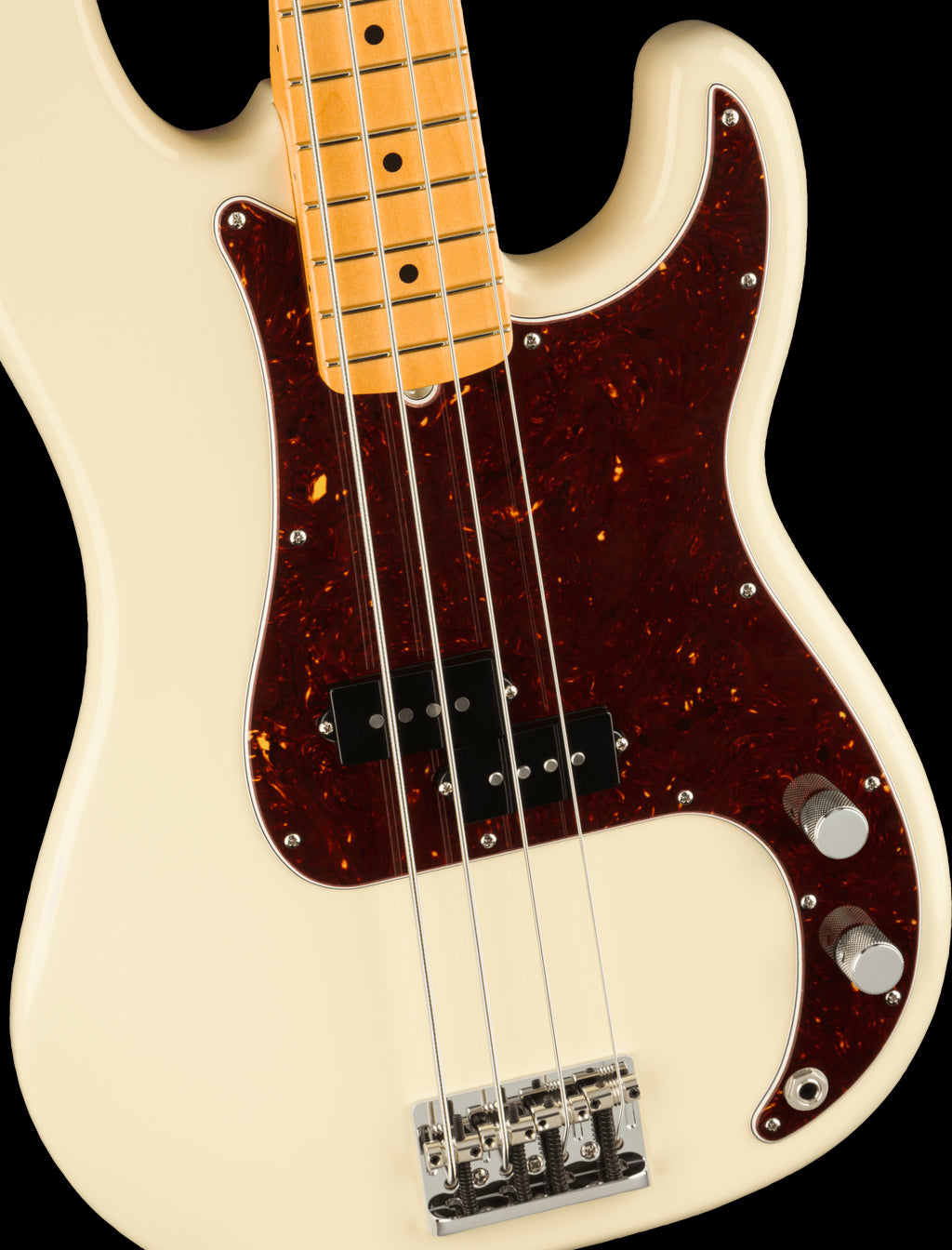 Fender American Professional II P Bass Guitar w/Maple Fretboard - Olympic White