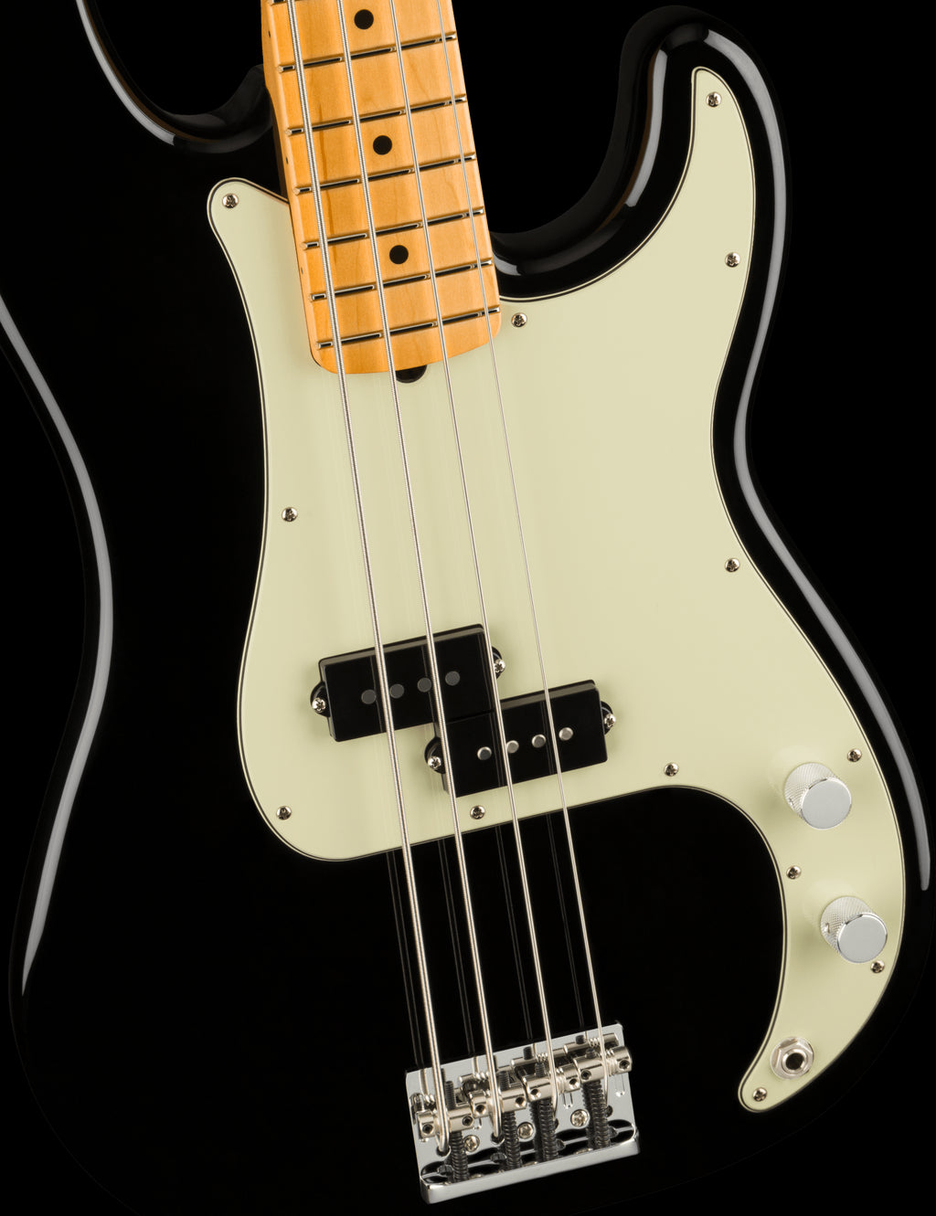 Fender American Professional II Precision Bass Guitar w/Maple Fretboard - Black