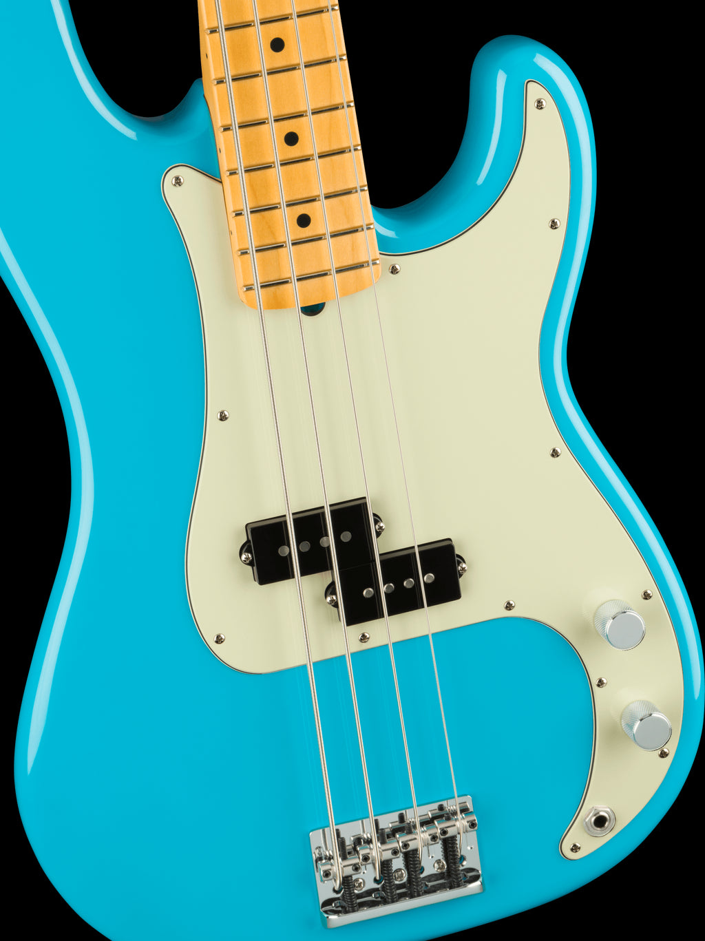 Fender American Professional II P Bass Guitar w/Maple Fretboard - Miami Blue