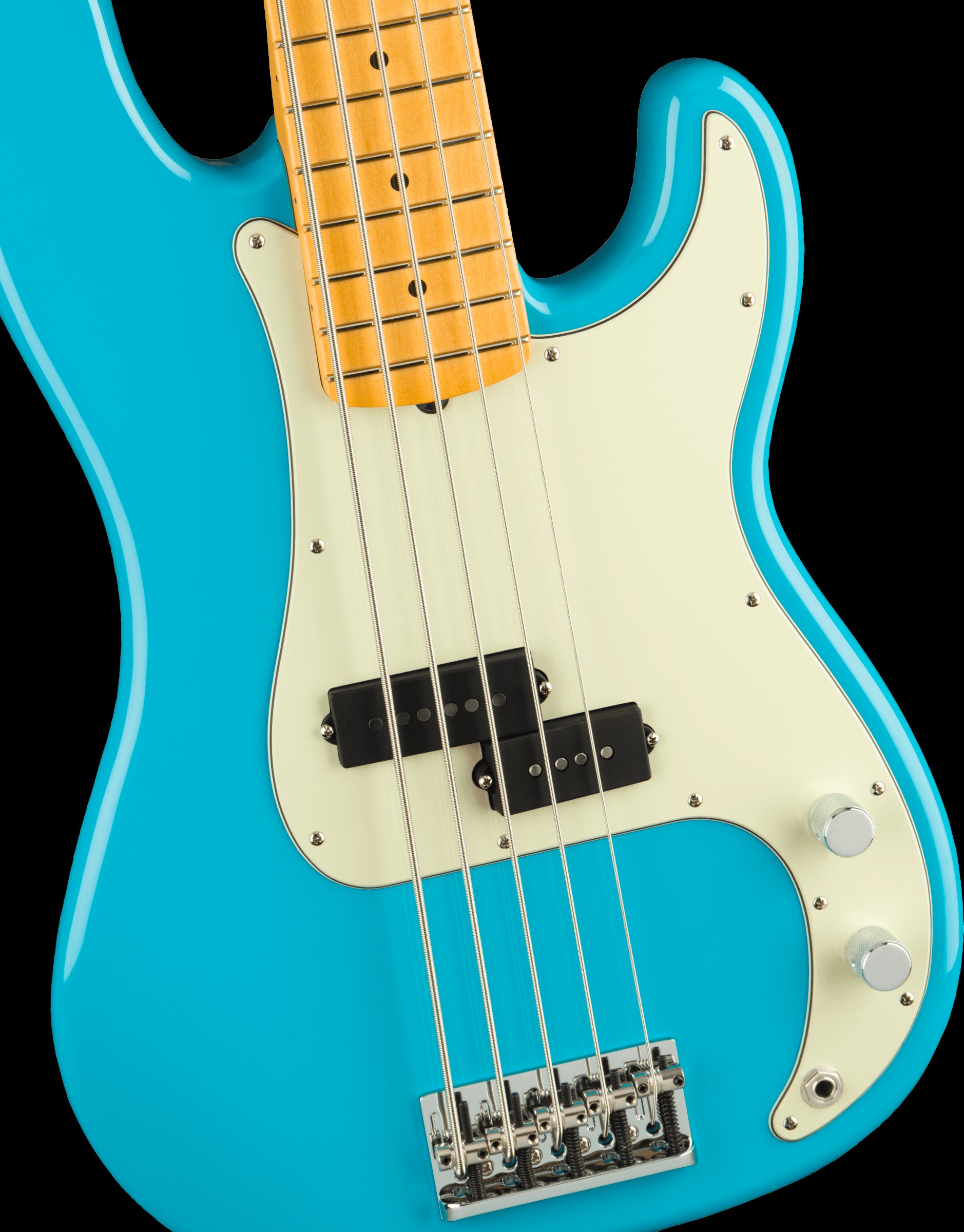Fender American Professional II P Bass Guitar V w/Maple Fretboard - Miami Blue