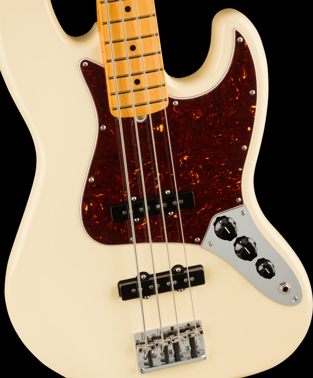 Fender American Professional II Jazz Bass Guitar w/Maple Fretboard - Olympic White