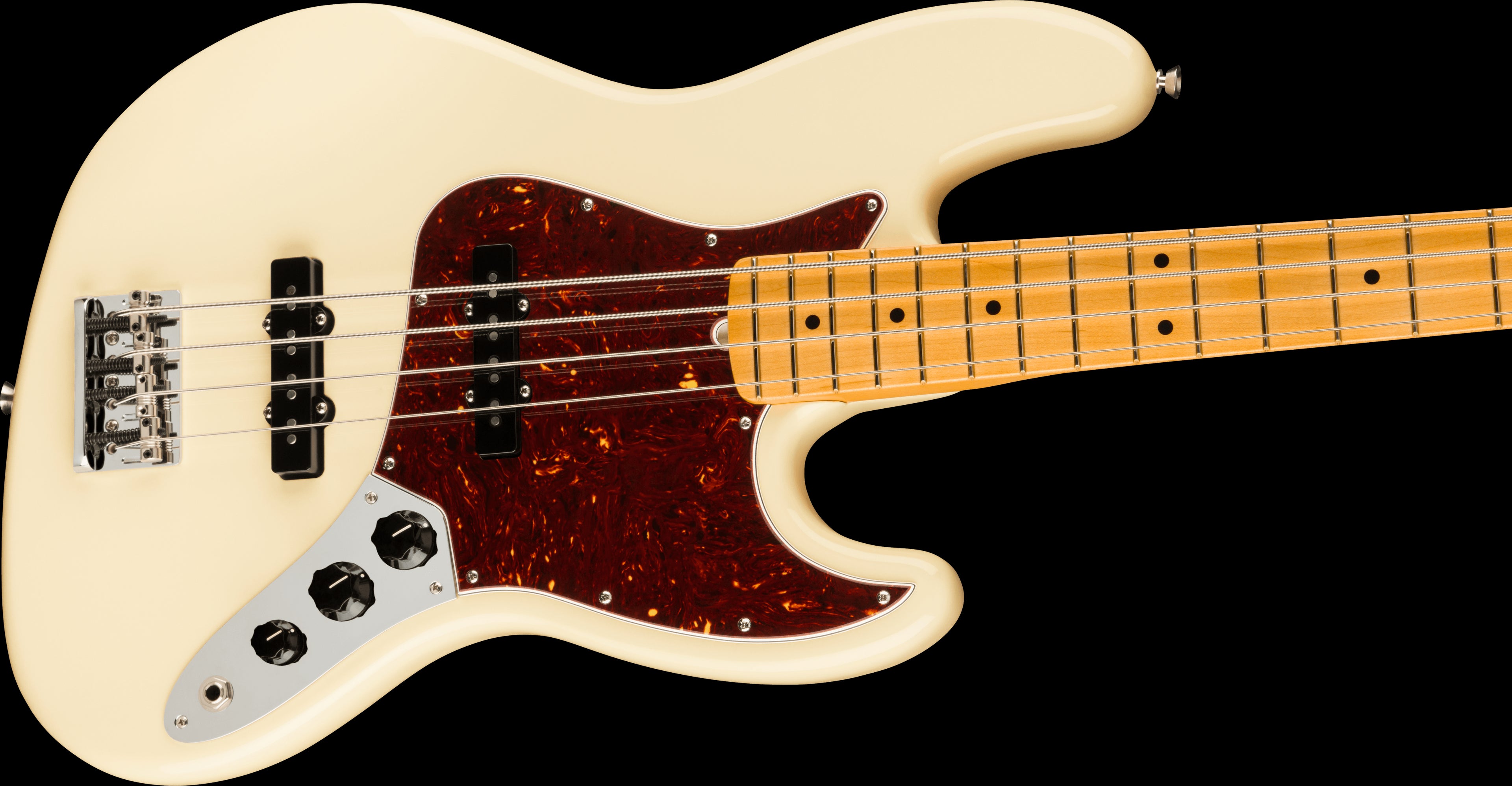 Fender American Professional II Jazz Bass Guitar w/Maple Fretboard - Olympic White