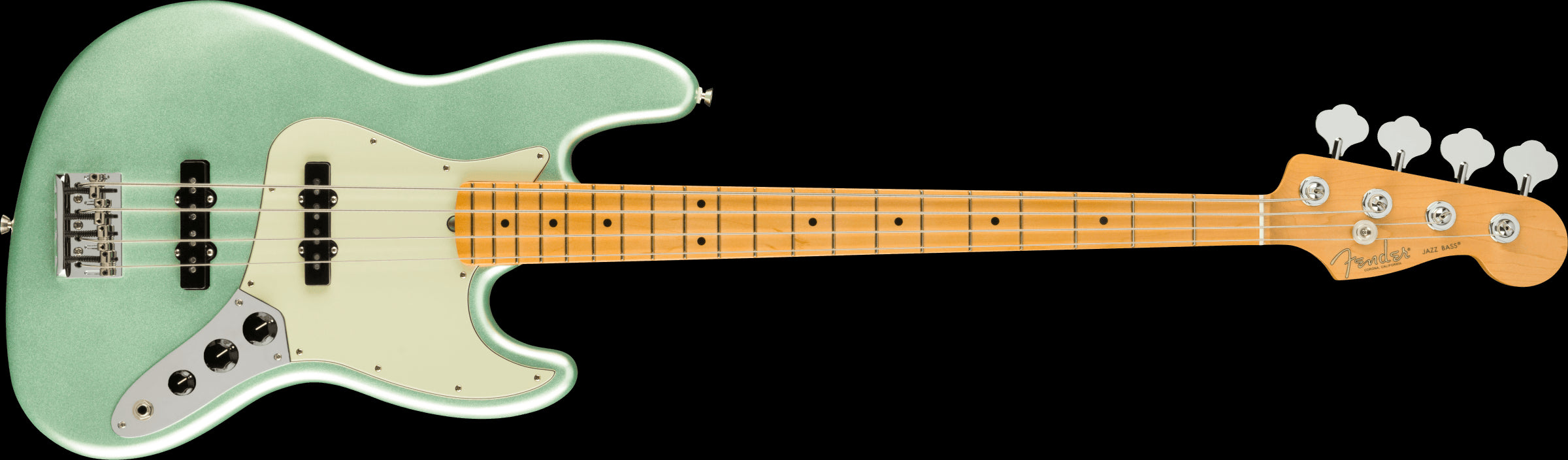 Fender American Professional II Jazz Bass w/Maple Fretboard - Mystic Surf Green