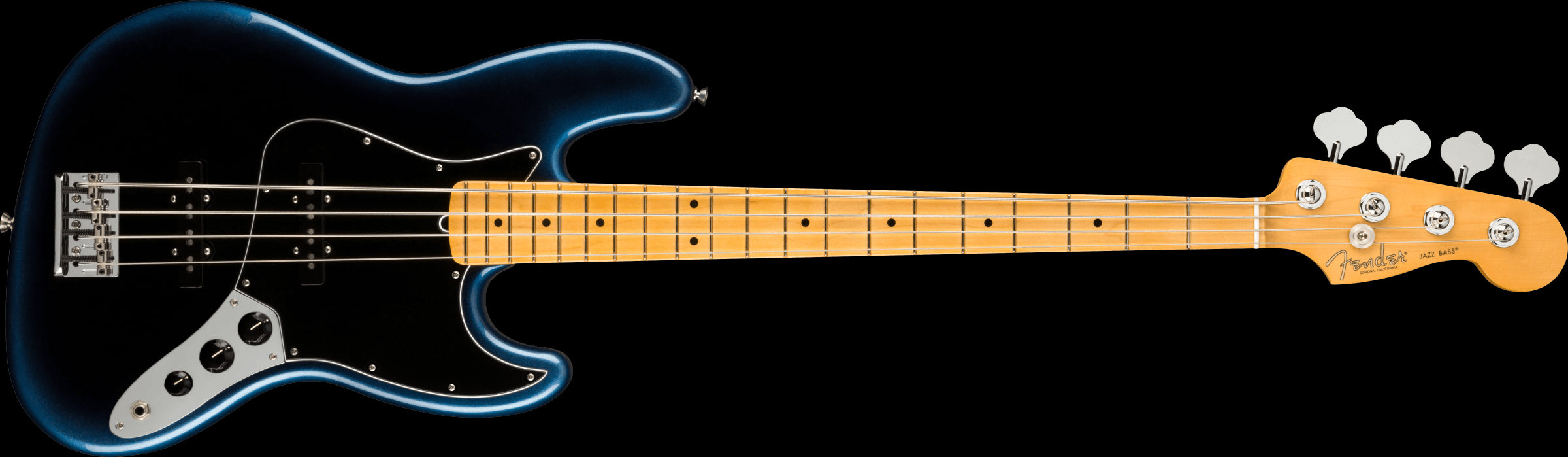 Fender American Professional II Jazz Bass Guitar w/Maple Fretboard - Dark Night