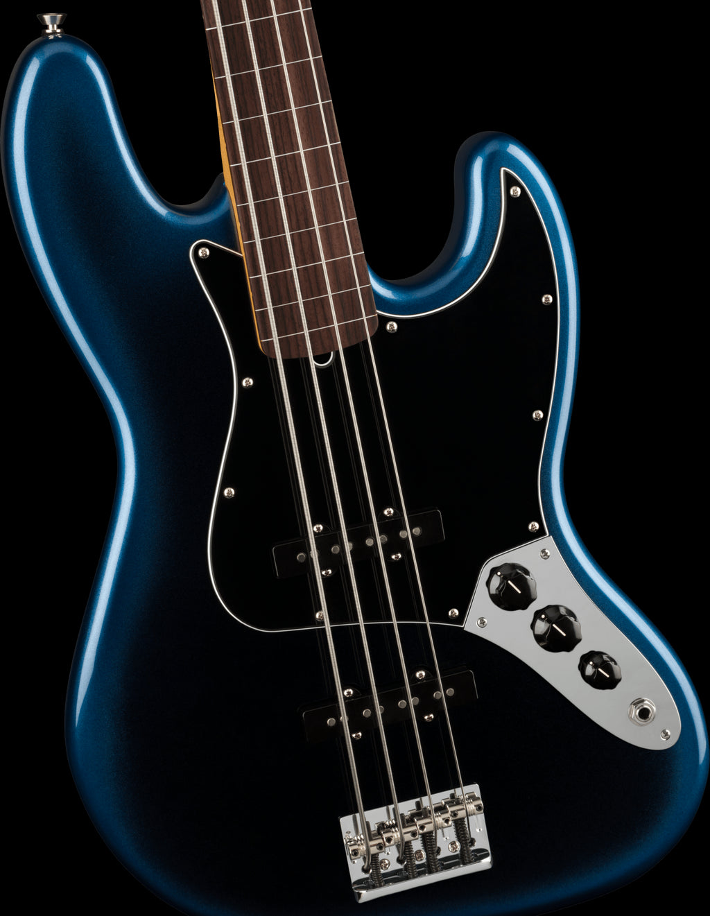 Fender American Professional II Jazz Fretless Bass Guitar w/Rosewood Fretboard - Dark Night