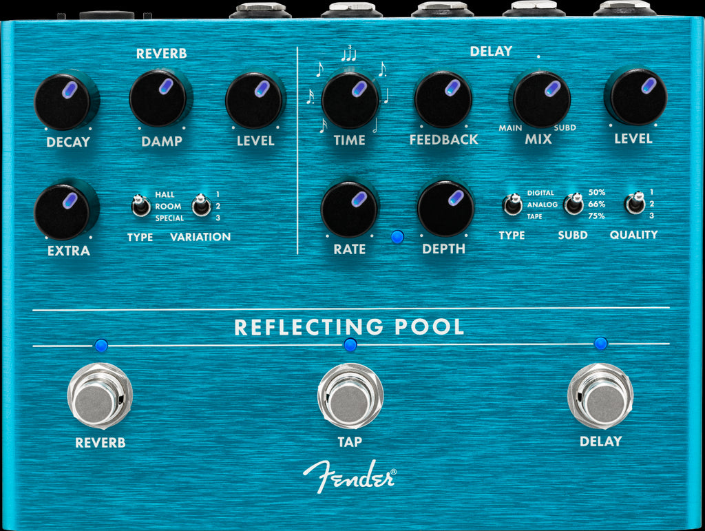 Fender Reflecting Pool Delay/Reverb Guitar Effect Pedal